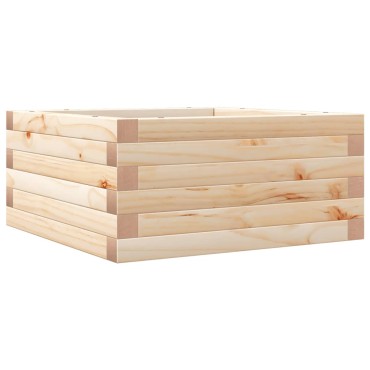 vidaXL Ζαρντινιέρα Κήπου 50x50x23 εκ από Μασίφ Ξύλο Πεύκου