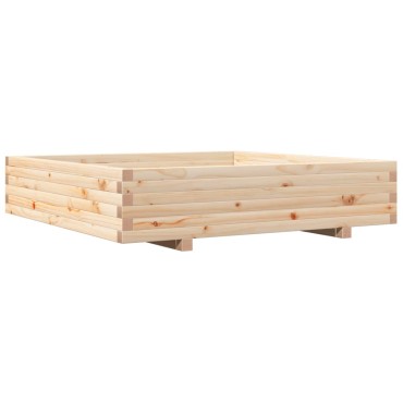 vidaXL Ζαρντινιέρα Κήπου 110x110x26,5 εκ από Μασίφ Ξύλο Πεύκου
