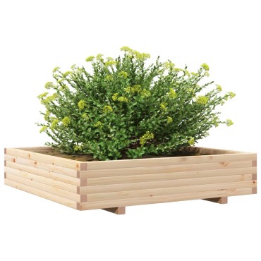 vidaXL Ζαρντινιέρα Κήπου 110x110x26,5 εκ από Μασίφ Ξύλο Πεύκου