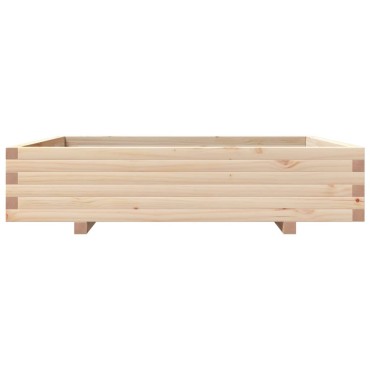vidaXL Ζαρντινιέρα Κήπου 110x110x26,5 εκ από Μασίφ Ξύλο Πεύκου