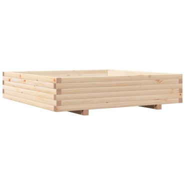 vidaXL Ζαρντινιέρα Κήπου 110x110x26,5 εκ από Μασίφ Ξύλο Πεύκου