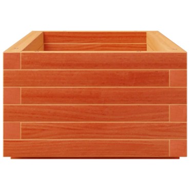 vidaXL Ζαρντινιέρα Καφέ Κεριού 110x40x26,5 εκ. από Μασίφ Ξύλο Πεύκου