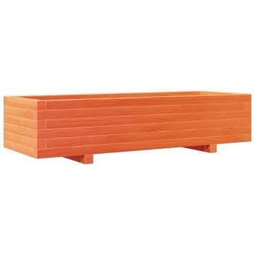 vidaXL Ζαρντινιέρα Καφέ Κεριού 110x40x26,5 εκ. από Μασίφ Ξύλο Πεύκου