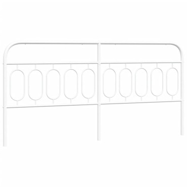 vidaXL Κεφαλάρι Λευκό Μεταλλικό 206x3x100cm 1 τεμ.