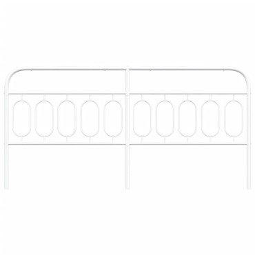 vidaXL Κεφαλάρι Λευκό Μεταλλικό 206x3x100cm 1 τεμ.
