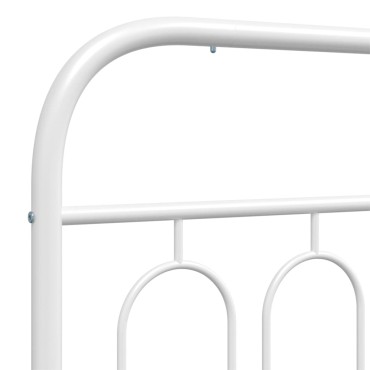 vidaXL Κεφαλάρι Λευκό Μεταλλικό 206x3x100cm 1 τεμ.