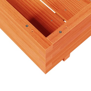 vidaXL Ζαρντινιέρα Καφέ Κεριού 80x80x26,5 εκ. από Μασίφ Ξύλο Πεύκου