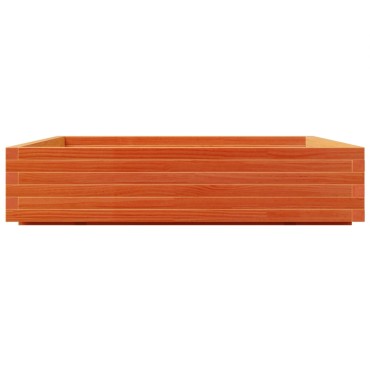 vidaXL Ζαρντινιέρα Καφέ Κεριού 110x110x26,5 εκ. από Μασίφ Ξύλο Πεύκου