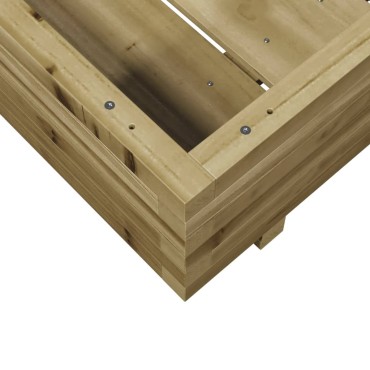 vidaXL Ζαρντινιέρα Κήπου 80x80x26,5 εκ. από Εμποτισμένο Ξύλο Πεύκου