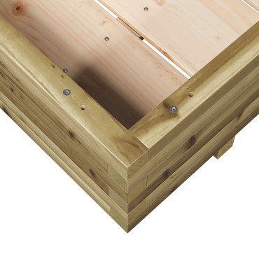 vidaXL Ζαρντινιέρα Κήπου 110x110x26,5 εκ. από Εμποτισμένο Ξύλο Πεύκου