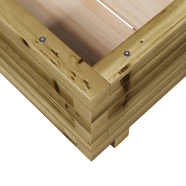 vidaXL Ζαρντινιέρα Κήπου 50x50x26,5 εκ. από Εμποτισμένο Ξύλο Πεύκου