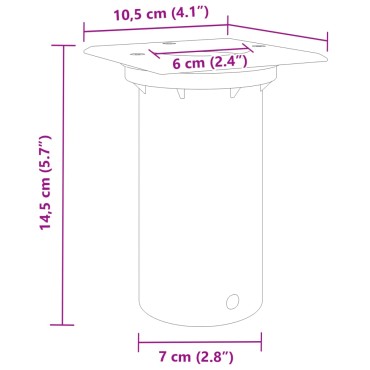vidaXL Φωτιστικό Δαπ. Εξ.Χώρου Τετρ. Μαύρο 10,5x10,5 εκ Χυτό Αλουμίνιο