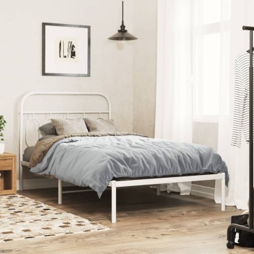 vidaXL Κεφαλάρι Λευκό Μεταλλικό 105x3x100cm 1 τεμ.
