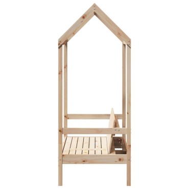 vidaXL Παγκάκι με Οροφή 117,5x70x176,5cm από Μασίφ Ξύλο Πεύκου