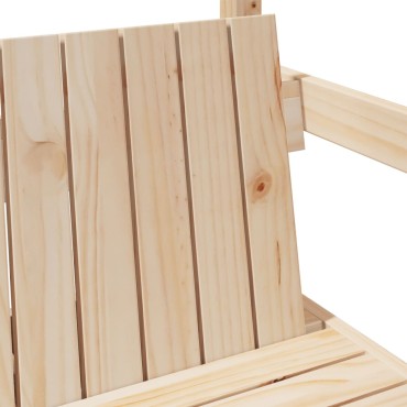 vidaXL Παγκάκι με Οροφή 117,5x70x176,5cm από Μασίφ Ξύλο Πεύκου