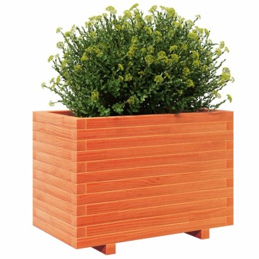 vidaXL Ζαρντινιέρα Καφέ Κεριού 70x40x49,5 εκ. από Μασίφ Ξύλο Πεύκου