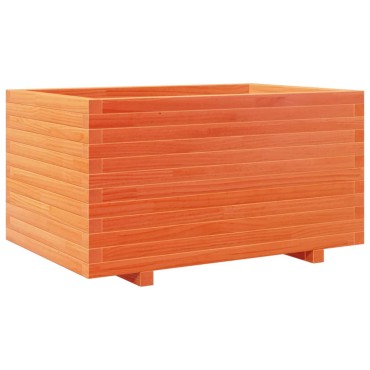 vidaXL Ζαρντινιέρα Καφέ Κεριού 90x60x49,5 εκ. από Μασίφ Ξύλο Πεύκου