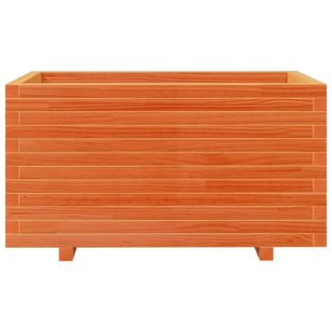 vidaXL Ζαρντινιέρα Καφέ Κεριού 90x60x49,5 εκ. από Μασίφ Ξύλο Πεύκου