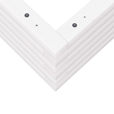 vidaXL Ζαρντινιέρα Κήπου Λευκή 80x80x23 εκ. από Μασίφ Ξύλο Πεύκου