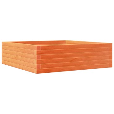 vidaXL Ζαρντινιέρα Καφέ Κεριού 80x80x23 εκ. από Μασίφ Ξύλο Πεύκου