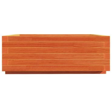 vidaXL Ζαρντινιέρα Καφέ Κεριού 70x70x26,5 εκ. από Μασίφ Ξύλο Πεύκου