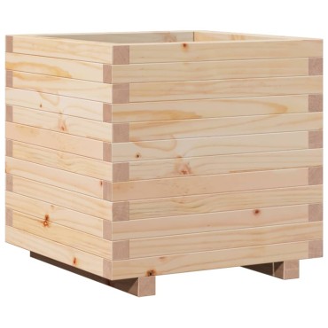 vidaXL Ζαρντινιέρα Κήπου 50x50x49,5 εκ από Μασίφ Ξύλο Πεύκου
