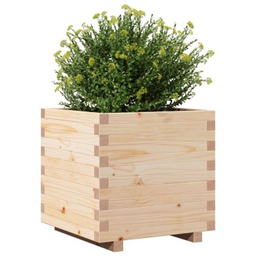 vidaXL Ζαρντινιέρα Κήπου 50x50x49,5 εκ από Μασίφ Ξύλο Πεύκου