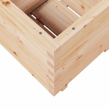 vidaXL Ζαρντινιέρα Κήπου 50x50x49,5 εκ από Μασίφ Ξύλο Πεύκου