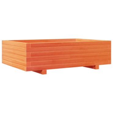 vidaXL Ζαρντινιέρα Καφέ Κεριού 90x60x26,5 εκ. από Μασίφ Ξύλο Πεύκου