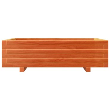 vidaXL Ζαρντινιέρα Καφέ Κεριού 90x60x26,5 εκ. από Μασίφ Ξύλο Πεύκου