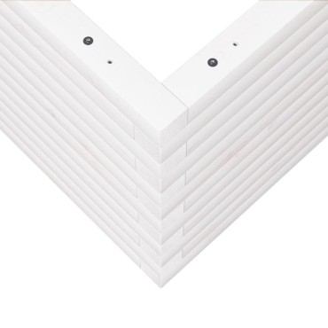 vidaXL Ζαρντινιέρα Κήπου Λευκή 60x60x46 εκ. από Μασίφ Ξύλο Πεύκου
