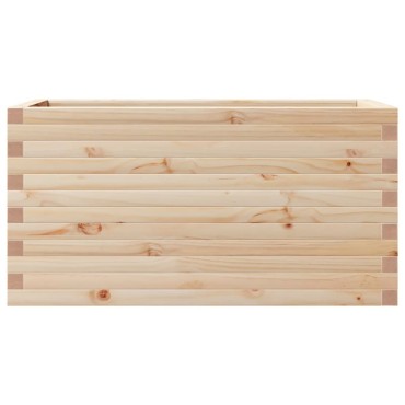 vidaXL Ζαρντινιέρα Λευκή 90x40x46 εκ από Μασίφ Ξύλο Πεύκου