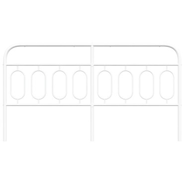 vidaXL Κεφαλάρι Λευκό Μεταλλικό 198x3x100cm 1 τεμ.