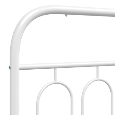 vidaXL Κεφαλάρι Λευκό Μεταλλικό 198x3x100cm 1 τεμ.