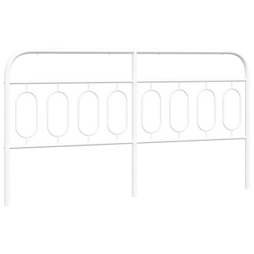 vidaXL Κεφαλάρι Λευκό Μεταλλικό 166x3x100cm 1 τεμ.