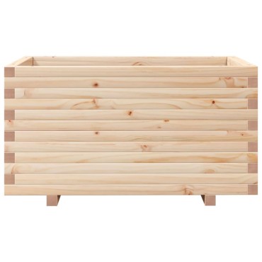 vidaXL Ζαρντινιέρα Κήπου 90x60x49,5 εκ από Μασίφ Ξύλο Πεύκου