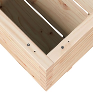 vidaXL Ζαρντινιέρα Κήπου 90x60x49,5 εκ από Μασίφ Ξύλο Πεύκου