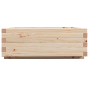 vidaXL Ζαρντινιέρα Κήπου 70x70x26,5 εκ από Μασίφ Ξύλο Πεύκου