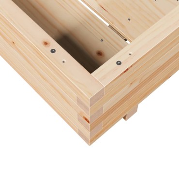 vidaXL Ζαρντινιέρα Κήπου 80x80x26,5 εκ από Μασίφ Ξύλο Πεύκου