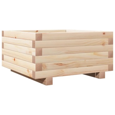 vidaXL Ζαρντινιέρα Κήπου 50x50x26,5 εκ από Μασίφ Ξύλο Πεύκου