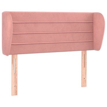 vidaXL Κεφαλάρι με Πτερύγια Ροζ 103x23x78/88cm Βελούδινο 1 τεμ.