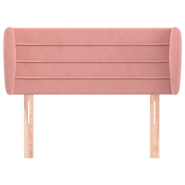 vidaXL Κεφαλάρι με Πτερύγια Ροζ 103x23x78/88cm Βελούδινο 1 τεμ.