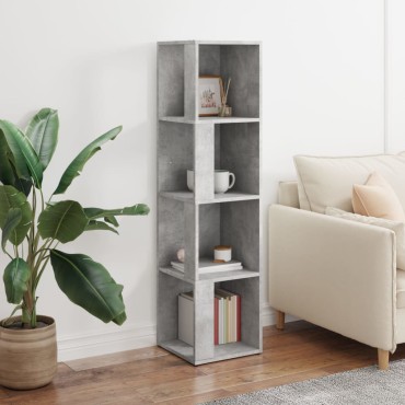 vidaXL Ντουλάπι Γωνία Γκρι Σκυρ. 33x33x132cm από Μοριοσανίδα 1 τεμ.