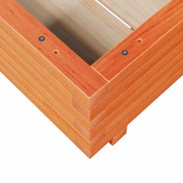 vidaXL Ζαρντινιέρα Καφέ Κεριού 50x50x26,5 εκ. από Μασίφ Ξύλο Πεύκου