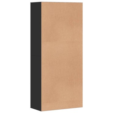 vidaXL Παπουτσοθήκη Μαύρη 80x39x178cm από Επεξεργασμένο Ξύλο
