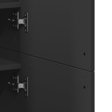 vidaXL Παπουτσοθήκη Μαύρη 80x39x178cm από Επεξεργασμένο Ξύλο