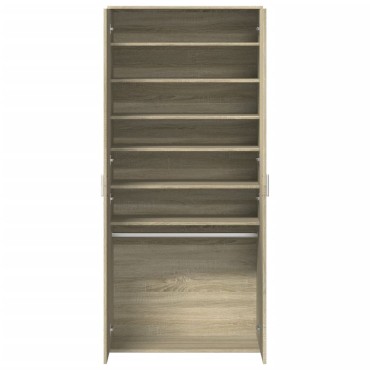 vidaXL Παπουτσοθήκη Sonoma Δρυς 80x39x178cm από Επεξεργασμένο Ξύλο