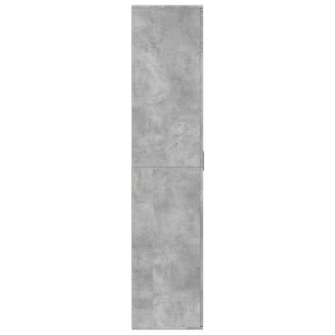 vidaXL Παπουτσοθήκη Γκρι Σκυροδέματος 80x39x178cm Επεξεργασμένο Ξύλο