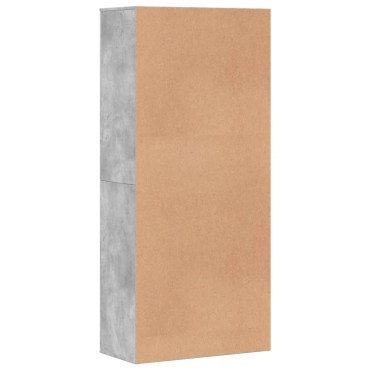 vidaXL Παπουτσοθήκη Γκρι Σκυροδέματος 80x39x178cm Επεξεργασμένο Ξύλο