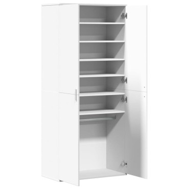 vidaXL Παπουτσοθήκη Λευκή 80x39x178cm από Επεξεργασμένο Ξύλο